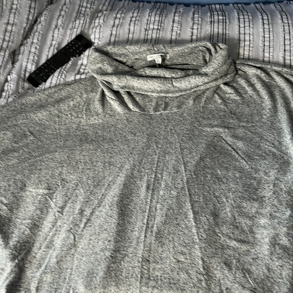 Cowl neck pullover w drawstrings @waist